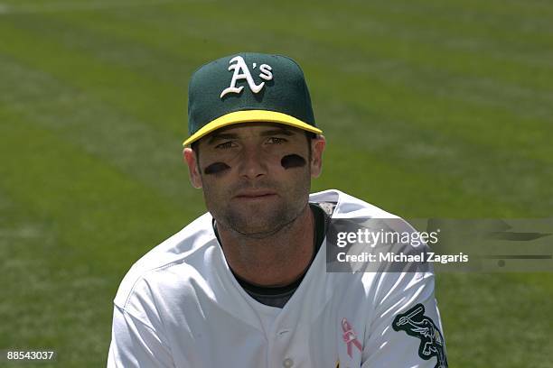 Adam Kennedy of the Oakland Athletics prior to the game against the Toronto Blue Jays at the Oakland Coliseum on May 10, 2009 in Oakland, California....