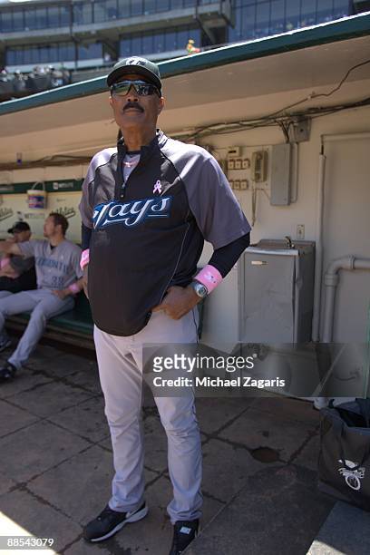 Toronto Blue Jays manager Cito Gaston in the dugout prior to the game against the Oakland Athletics at the Oakland Coliseum on May 10, 2009 in...