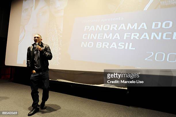 Actor Vincent Cassel speaks during the second day of the French Cinema Panorama at Reserva Cultural on June 17, 2009 in Sao Paulo, Brazil.