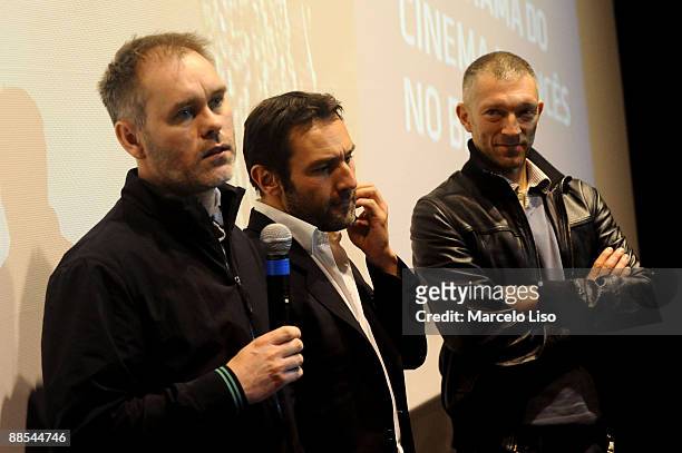 Director Jean-Francois Richet , Gilles Lellouche and Vincent Cassel during the second day of the French Cinema Panorama at Reserva Cultural on June...