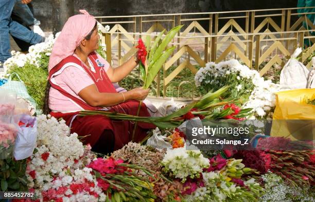 mercado de las flores en cochabamba bolivia - cochabamba fotografías e imágenes de stock