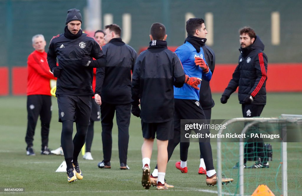 Manchester United Press Conference and Training Session - AON Training Complex