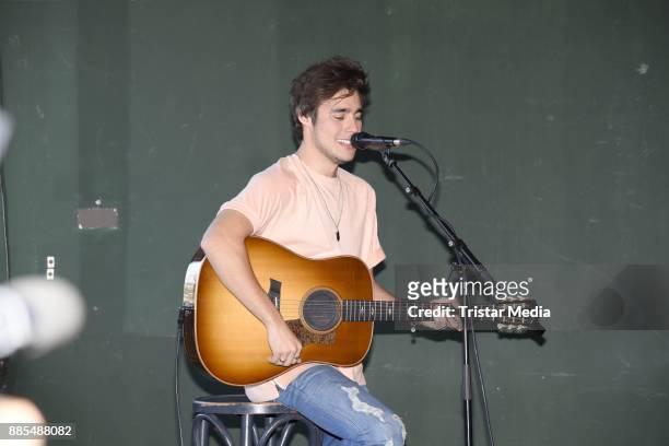Mexican singer and actor Jorge Blanco performs the Semmel Concerts Press Lunch on December 4, 2017 in Berlin, Germany.