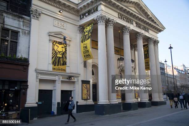 The Lion King at the Lyceum Theatre in London, England, United Kingdom. West End musicals are ever increasingly popular with audiences in Theatreland.