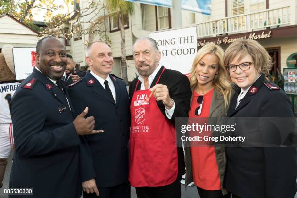 Major Osei Stewart, Lt. Colonel Kyle Smith, Entrepreneur / Philanthropist John Paul Dejoria, Eloise Broady and guest attend The Salvation Army...