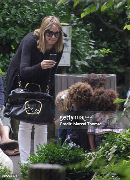 Heidi Klum and kids Leni,Johan and Henry are seen on the Streets of Manhattan on June 17, 2009 in New York City.