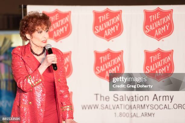 Broadway Legend Carol Lawrence performs at The Salvation Army Celebrity Kettle Kickoff - Red Kettle Hollywood at the Original Farmers Market on...