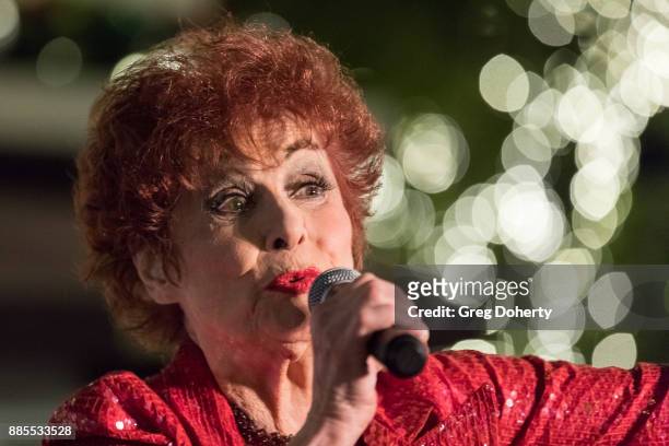 Broadway Legend Carol Lawrence performs at The Salvation Army Celebrity Kettle Kickoff - Red Kettle Hollywood at the Original Farmers Market on...