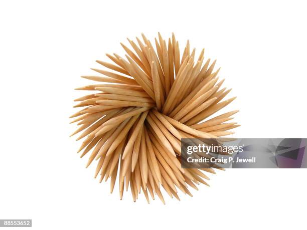 whorl of cocktail sticks - toothpick stock pictures, royalty-free photos & images
