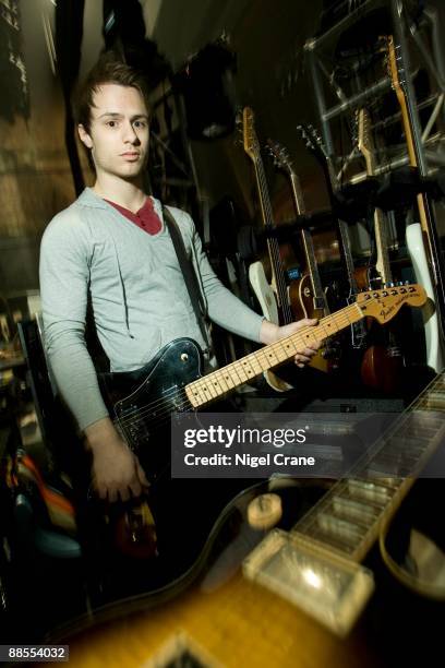 Josh Farro guitar player of American band Paramore backstage at the Apollo in Manchester, England on January 29 2008.