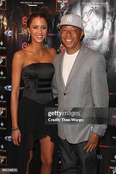 Russell Simmons and guest attend the 6th Annual Wayuu Taya Foundation Gala at the Stephen Weiss Studio on June 17, 2009 in New York City.