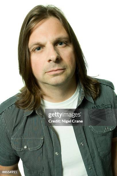 Posed studio portrait of Mike Mushok, guitar player with American rock band Staind in New York on July 14 2008.