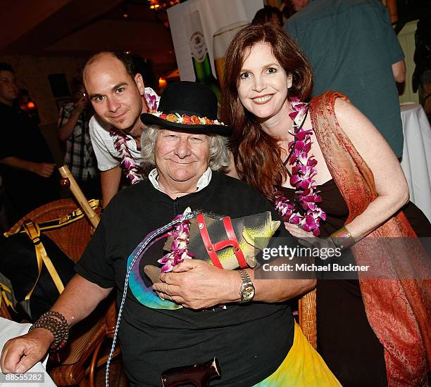 Producer David Becker, artist Wavy Gravy and director Michelle Esrick attend the opening night party of the 2009 Maui Film Festival at Tommy Bahamas...