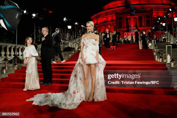 Poppy Delevingne attends The Fashion Awards 2017 in partnership with Swarovski at Royal Albert Hall on December 4, 2017 in London, England.