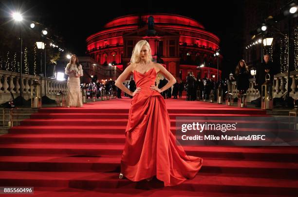 Karlie Kloss attends The Fashion Awards 2017 in partnership with Swarovski at Royal Albert Hall on December 4, 2017 in London, England.