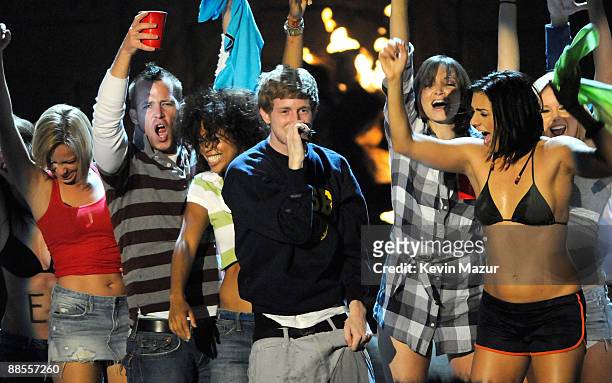 Rapper Asher Roth performs onstage at Spike TV's 2009 "Guys Choice Awards" held at the Sony Studios on May 30, 2009 in Los Angeles, California.