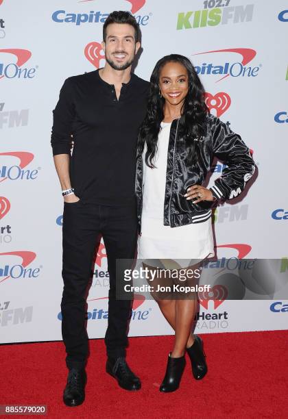 Rachel Lindsay and Bryan Abasolo attend 102.7 KIIS FM's Jingle Ball 2017 at The Forum on December 1, 2017 in Inglewood, California.