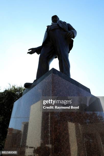 Felix de Weldon's George Bannerman Dealey statue in Dealey Plaza in Dallas, Texas on November 5, 2017. MANDATORY MENTION OF THE ARTIST UPON...