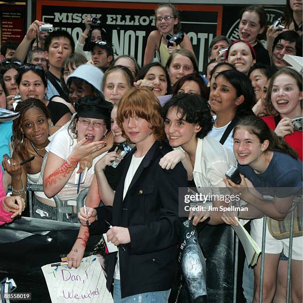 Rupert Grint with his fans