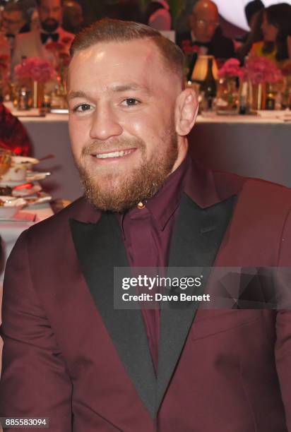 Conor McGregor attends a drinks reception ahead of The Fashion Awards 2017 in partnership with Swarovski at Royal Albert Hall on December 4, 2017 in...