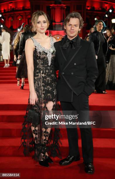 Laura Carmichael and Christopher Kane attend The Fashion Awards 2017 in partnership with Swarovski at Royal Albert Hall on December 4, 2017 in...