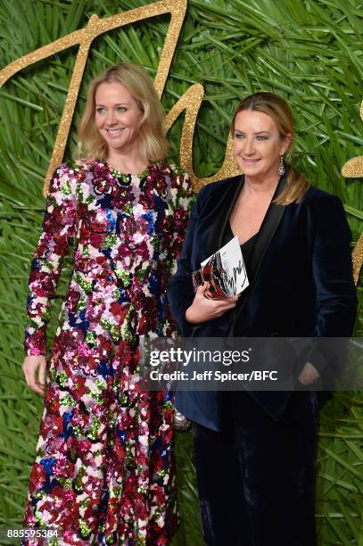 Kate Reardon and Anya Hindmarch attend The Fashion Awards 2017 in partnership with Swarovski at Royal Albert Hall on December 4, 2017 in London,...