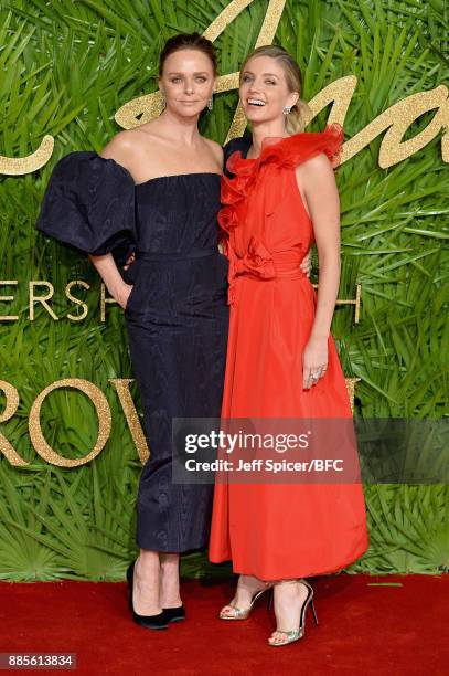 Stella McCartney and Annabelle Wallis attend The Fashion Awards 2017 in partnership with Swarovski at Royal Albert Hall on December 4, 2017 in...