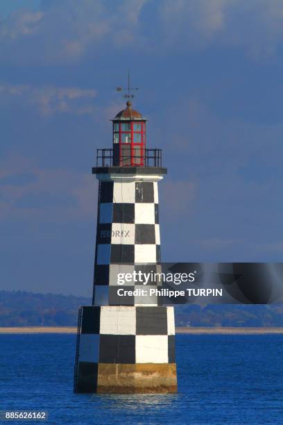 france, brittany, finistere. tudy island. lighthouse. - phare photos et images de collection