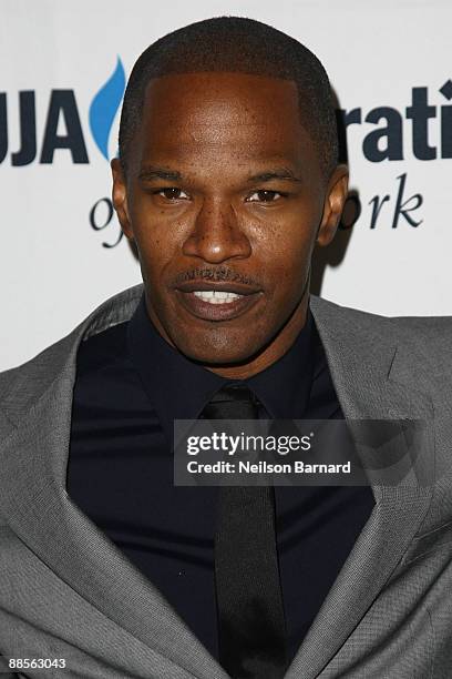 Actor Jamie Foxx attends the 2009 UJA-Federation of New York Music Visionary Of The Year award luncheon at The Pierre Hotel on June 18, 2009 in New...