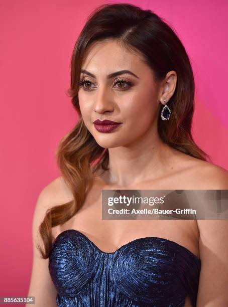 Actress Francia Raisa arrives at the Billboard Women In Music 2017 at The Ray Dolby Ballroom at Hollywood & Highland Center on November 30, 2017 in...