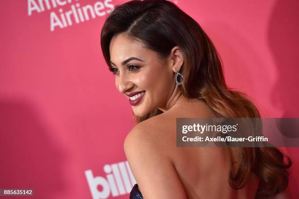 Actress Francia Raisa arrives at the Billboard Women In Music 2017 at The Ray Dolby Ballroom at Hollywood & Highland Center on November 30, 2017 in...