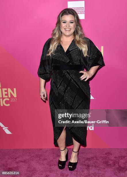 Singer Kelly Clarkson arrives at the Billboard Women In Music 2017 at The Ray Dolby Ballroom at Hollywood & Highland Center on November 30, 2017 in...