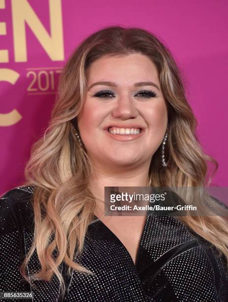 Singer Kelly Clarkson arrives at the Billboard Women In Music 2017 at The Ray Dolby Ballroom at Hollywood & Highland Center on November 30, 2017 in...