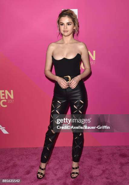 Singer/actress Selena Gomez arrives at the Billboard Women In Music 2017 at The Ray Dolby Ballroom at Hollywood & Highland Center on November 30,...