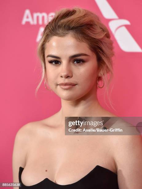 Singer/actress Selena Gomez arrives at the Billboard Women In Music 2017 at The Ray Dolby Ballroom at Hollywood & Highland Center on November 30,...