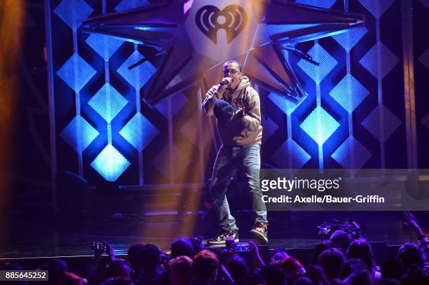 Rapper Logic performs at 102.7 KIIS FM's Jingle Ball 2017 at The Forum on December 1, 2017 in Inglewood, California.
