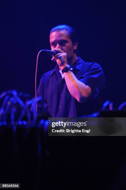 Mike Patton perform on stage at the Queen Elizabeth Hall on June 18, 2009 in London, England.