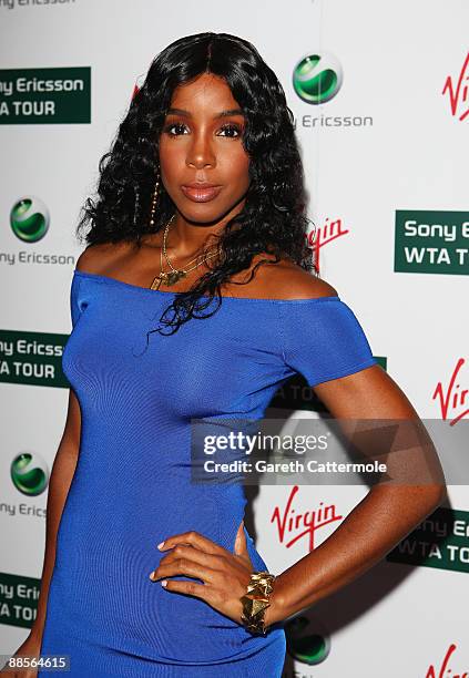 Singer Kelly Rowlands arrives at The Ralph Lauren Sony Ericsson WTA Tour Pre-Wimbledon Party at The Roof Gardens on June 18, 2009 in London, England.