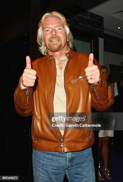 Sir Richard Branson arrives at The Ralph Lauren Sony Ericsson WTA Tour Pre-Wimbledon Party at The Roof Gardens on June 18, 2009 in London, England.