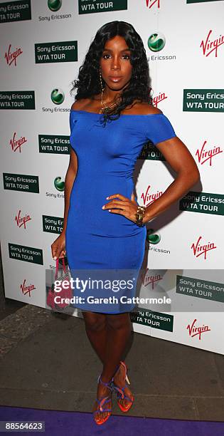 Singer Kelly Rowlands arrives at The Ralph Lauren Sony Ericsson WTA Tour Pre-Wimbledon Party at The Roof Gardens on June 18, 2009 in London, England.