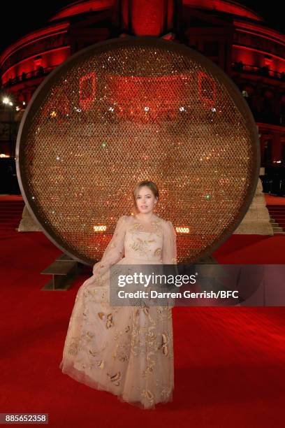 Tanya Burr attends the Swarovski Prolouge at The Fashion Awards 2017 in partnership with Swarovski at Royal Albert Hall on December 4, 2017 in...