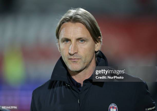 Head coach of Crotone Davide Nicola during the Serie A match between FC Crotone and Udinese Calcio at Stadio Comunale Ezio Scida on December 4, 2017...