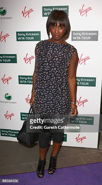 Michelle Gayle arrives at The Ralph Lauren Sony Ericsson WTA Tour Pre-Wimbledon Party at The Roof Gardens on June 18, 2009 in London, England.