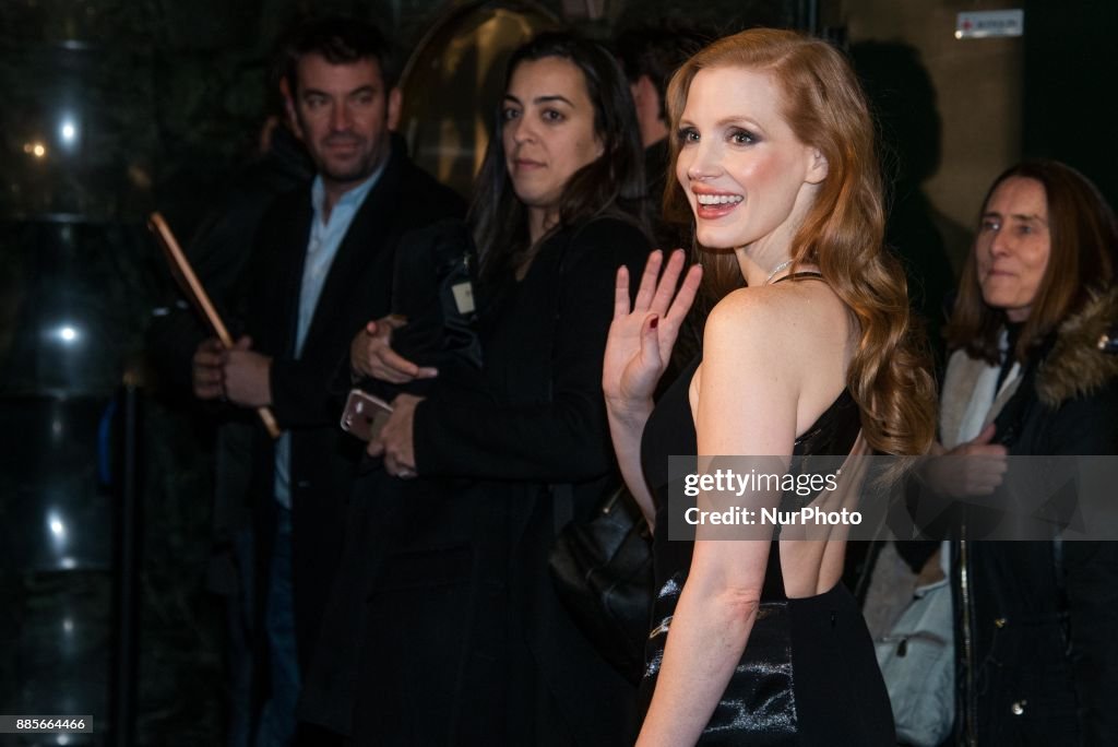 Jessica Chastain Attends 'Molly's Game' Photocall in Madrid