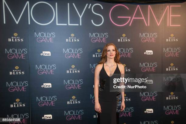 Jessica Chastain attends the 'Molly's Game' movie premiere at 'Capitol Cinema' in Madrid on Dec 4, 2017