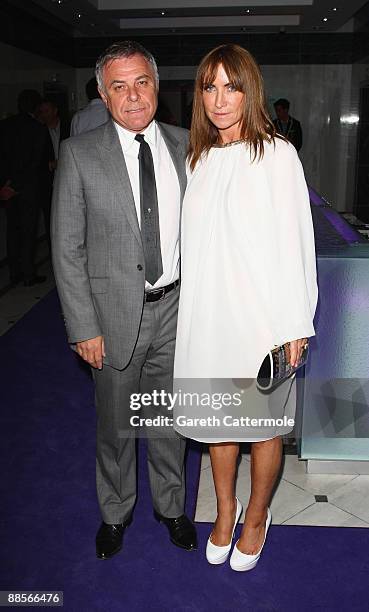 Professor Peter Sidell and Meg Matthews arrive at The Ralph Lauren Sony Ericsson WTA Tour Pre-Wimbledon Party at The Roof Gardens on June 18, 2009 in...