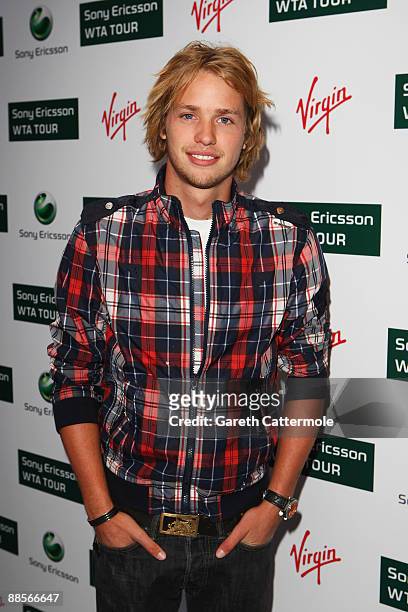 Sam Branson arrives at The Ralph Lauren Sony Ericsson WTA Tour Pre-Wimbledon Party at The Roof Gardens on June 18, 2009 in London, England.