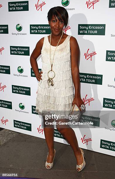 Angelica Bell arrives at The Ralph Lauren Sony Ericsson WTA Tour Pre-Wimbledon Party at The Roof Gardens on June 18, 2009 in London, England.