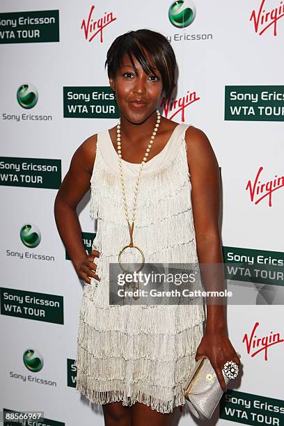 Angelica Bell arrives at The Ralph Lauren Sony Ericsson WTA Tour Pre-Wimbledon Party at The Roof Gardens on June 18, 2009 in London, England.