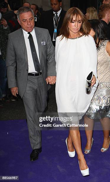 Professor Peter Sidell and his fiancee Meg Matthews arrive at The Ralph Lauren Sony Ericsson WTA Tour Pre-Wimbledon Party at The Roof Gardens on June...